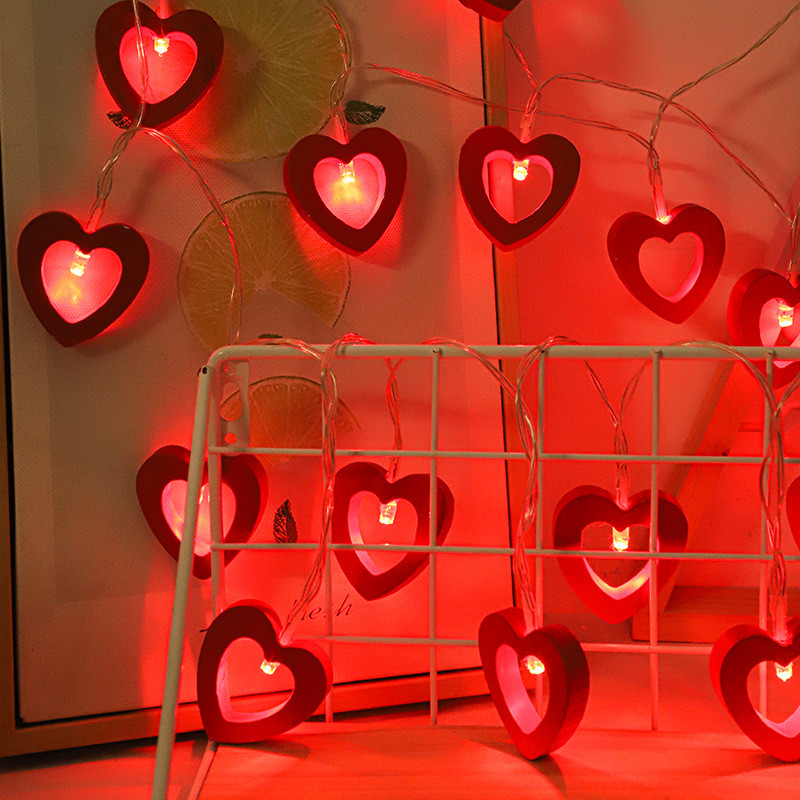 10 Led Red Love Heart Wedding String Fairy Light Pink Girl String Light Indoor Wedding Party Girlland Decor Valentinovo