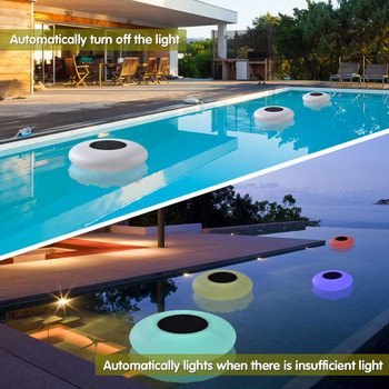 Υπαίθρια Πλωτή Ηλιακή Υποβρύχια Λάμπα RGB Αλλαγή πισίνας Pond Party Solar Floating Night Light