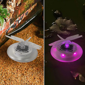 Φωτιστικό LED Έγχρωμο ηλιακό πεταλούδα σε σχήμα λιβελλούλη Επιπλέον φως Εξωτερικός κήπος Σιντριβάνι πισίνα λιμνούλα Νερό Φωτιστικό Διακόσμηση