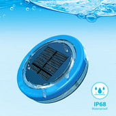 Plūduriuojantis LED plaukimo baseino apšvietimas povandeninis vandeniui atsparus LED saulės energijos daugiaspalvis kintantis vandens dreifo lempa žuvų bakui