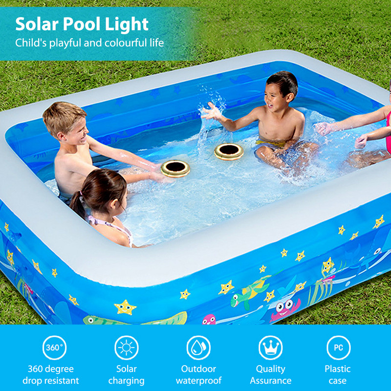 Plūduriuojantis LED plaukimo baseino apšvietimas povandeninis vandeniui atsparus LED saulės energijos daugiaspalvis kintantis vandens dreifo lempa žuvų bakui