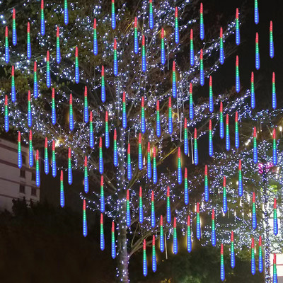 30/50cm 8 Tube Meteor Shower Rain LED String Lights Λάμπα δρόμου Γιρλάντα Διακοσμήσεις Χριστουγεννιάτικου Δέντρου εξωτερικού χώρου Γάμος Νεραϊδόκηπος