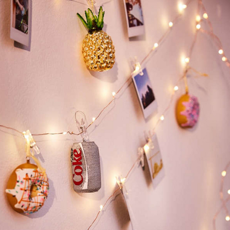 5M/10M 50-100 LED kopča za fotografije USB LED žičane svjetiljke Fairy Light Baterijski vijenac Svjetlost Božićna dekoracija Party Wedding