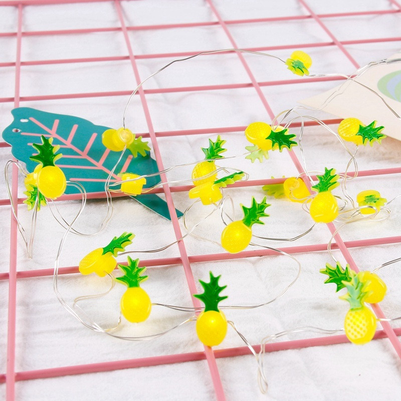 2 m Flamingo 20 LED animacinių filmų styginių šviesa Havajų vakarėlio dekoras Ananasų fėjos šviesos atogrąžų vakarėlio vestuvių gimtadienio šventės lempos