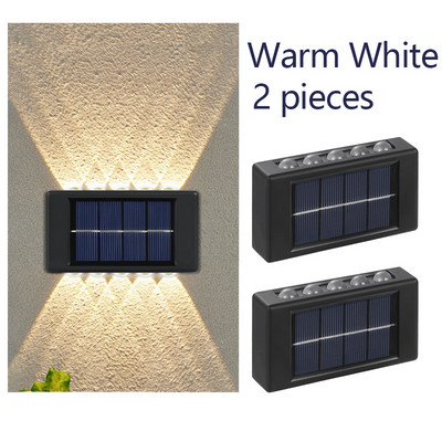 Solar LED lámpa kültéri fali lámpa vízálló fali lámpa kültéri napelemes utcai lámpa kerti dekoráció