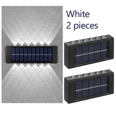 Solar LED lámpa kültéri fali lámpa vízálló fali lámpa kültéri napelemes utcai lámpa kerti dekoráció