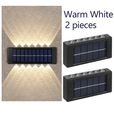 Solar LED lámpa kültéri fali lámpa vízálló fali lámpa kültéri napelemes utcai lámpa kerti dekoráció