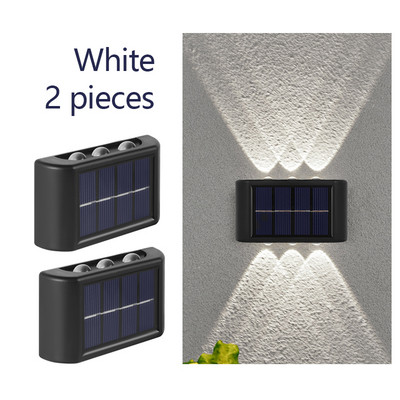 Solar LED lámpa kültéri fali lámpa vízálló fali lámpa kültéri napelemes utcai lámpa kerti dekoráció