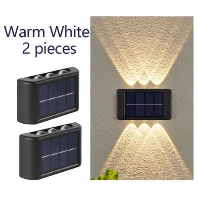 Solar LED lámpa kültéri fali lámpa vízálló fali lámpa kültéri napelemes utcai lámpa kerti dekoráció