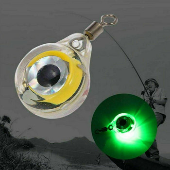 6 бр. Мини светлина за риболовна примамка LED Deep Drop Underwater Eye Shape Fishing Squid Fishing Bait Светеща примамка за привличане на риба