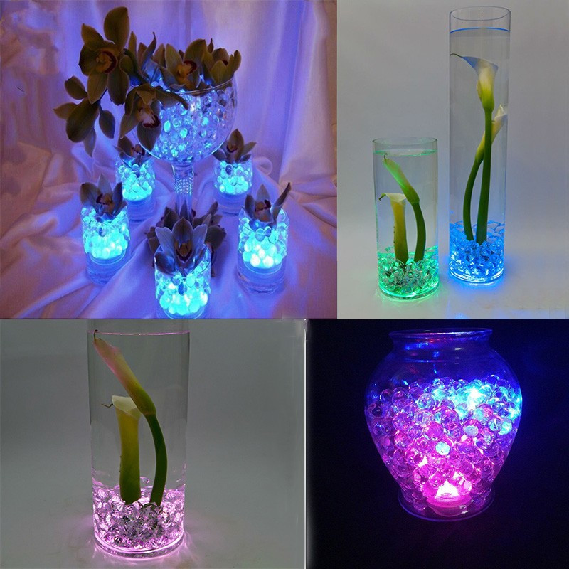 Led víz alatti lámpák színes időzítésű gyémánt búvárlámpa fürdőváza vízlámpák Rgb tealámpa gyomláláshoz karácsony Valentin nap