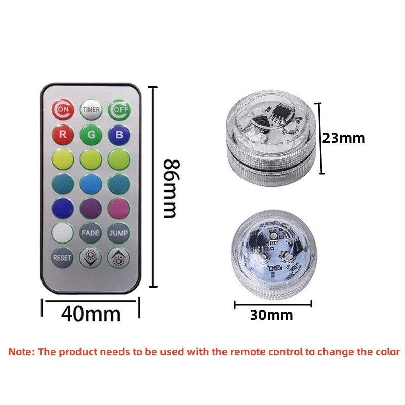 Led víz alatti lámpák színes időzítésű gyémánt búvárlámpa fürdőváza vízlámpák Rgb tealámpa gyomláláshoz karácsony Valentin nap