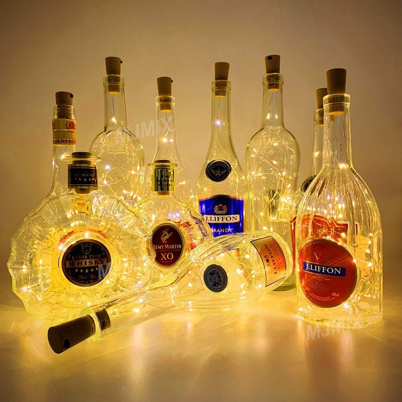 Legújabb éjszakai lámpák palacklámpák parafa lámpák borosüveg csillagos fénysorok barkácspartihoz karácsonyi esküvői dekorációhoz