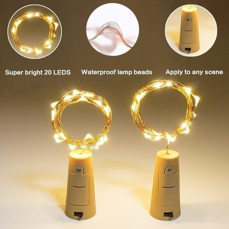 Legújabb éjszakai lámpák palacklámpák parafa lámpák borosüveg csillagos fénysorok barkácspartihoz karácsonyi esküvői dekorációhoz