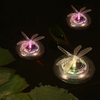 LED плаваща светлина соларна RGB пеперуда водно конче водна поплавъчна лампа външна градина плувен басейн нощна светлина фонтан езерце декор