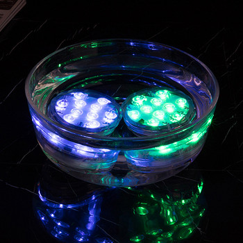 Υποβρύχια φώτα RGB LED IP68 Αδιάβροχο φωτιστικό νύχτας υποβρύχιας πισίνας Χριστουγεννιάτικα στολίδια γάμου Φωτιστικό τηλεχειριστηρίου