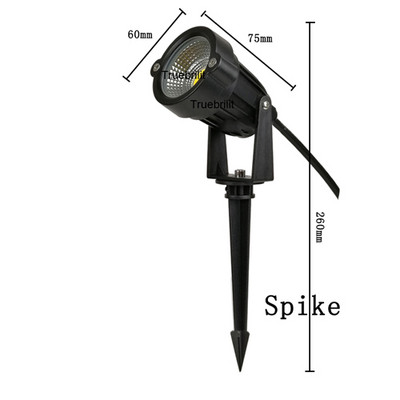 Jauna stila COB dārza zāliena lampa 220V 110V 12V āra LED spike Light 3W 5W Path Landscape ūdensnecaurlaidīgas vietas spuldzes