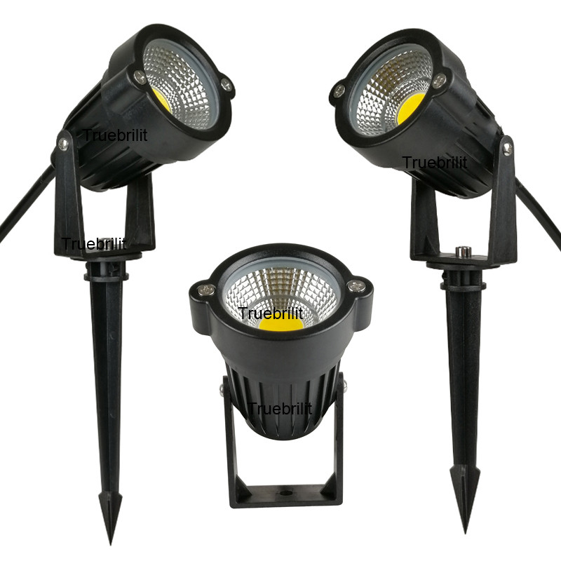 Jauna stila COB dārza zāliena lampa 220V 110V 12V āra LED spike Light 3W 5W Path Landscape ūdensnecaurlaidīgas vietas spuldzes