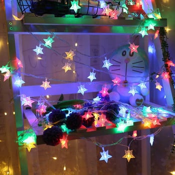 1,5M/3M/6M Star String Lights Battery Garland Fairy Lights Φωτιστικό πάρτι κήπου εξωτερικού χώρου Χριστουγεννιάτικο ντεκόρ Γάμου Γιορτινός φωτισμός