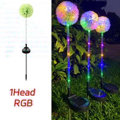 Āra saules dārza gaismas ar 2 režīmiem saules pieneņu ziediem IP65 ūdensnecaurlaidīgs dekorācijas apgaismojums dārza zāliena pagalma kāzām