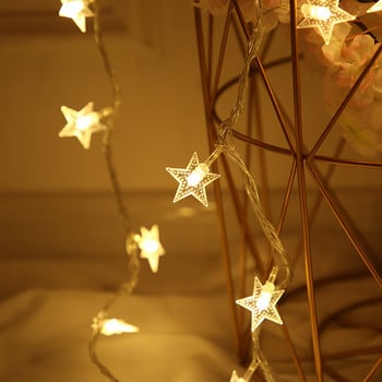10/20 LED Star Fairy Lights Garland Λειτουργία με μπαταρία Star Twinkle String Light Φωτισμός χάλκινου σύρματος Χριστουγεννιάτικη διακόσμηση γάμου
