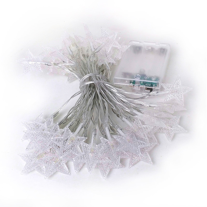 10/20 LED zvaigžņu pasaku gaismas vītnes ar baterijām darbināmas zvaigznes mirgojošas stīgas gaismas vara stieples apgaismojums kāzu Ziemassvētku dekors