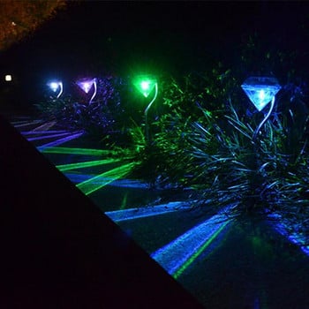 4 τμχ Diamond LED ηλιακό φως κήπου εξωτερικού χώρου IP65 Αδιάβροχο ηλιακό φωτιστικό πάσσαλο Λάμπα γκαζόν τοπίου για Διακόσμηση αυλής βεράντας μονοπατιού