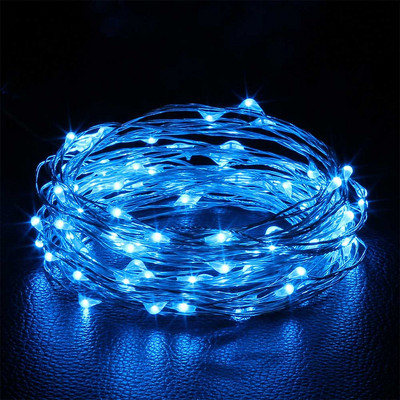 2M 3M 5M 10M Led gaismas ķēde vara vads USB vai ar baterijām darbināma LED stīgu gaisma Fairy Light Ziemassvētku gaismām Kāzu ballīte
