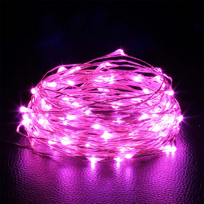 2M 3M 5M 10M Led gaismas ķēde vara vads USB vai ar baterijām darbināma LED stīgu gaisma Fairy Light Ziemassvētku gaismām Kāzu ballīte