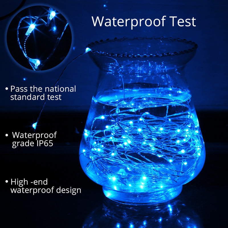 2M 3M 5M 10M Led gaismas ķēde vara vads USB vai ar baterijām darbināma LED stīgu gaisma Fairy Light Ziemassvētku gaismām Kāzu ballīte