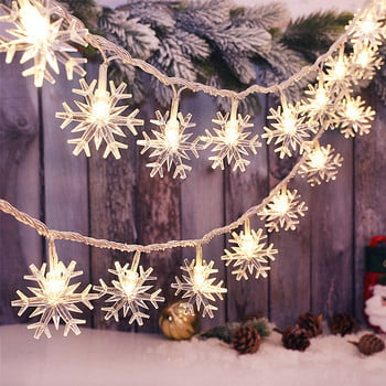 3M 4M Snowflake LED Φωτάκια χορδών κουρτίνας Fairy Lights Festoon Led Light Γιρλάντα Πρωτοχρονιάτικα Χριστουγεννιάτικα Διακοσμητικά Noel Navidad