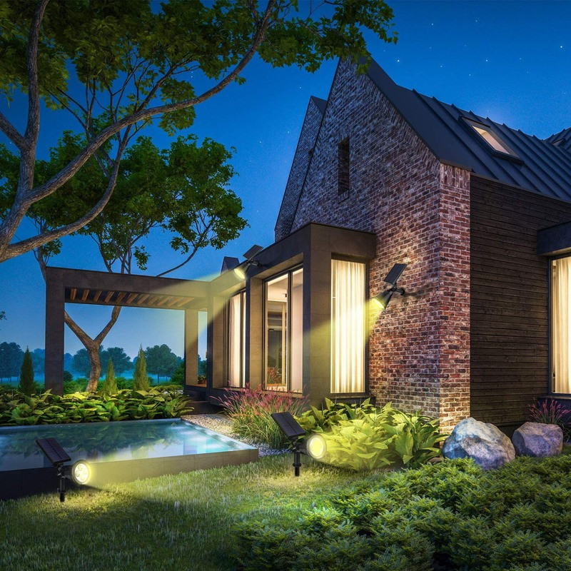 7 LED-es kültéri napelemes lámpa RGB változó gyepfelületi lámpa IP65 vízálló tájképi spotlámpák kerti dekoráció kültéri lámpák