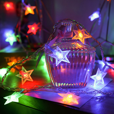 5 M 50 LED vītnes galds, svētku zvaigžņu stīgas, pasaku gaismas, piekārti rotājumi, Ziemassvētku eglīšu rotājumi mājas ballītei Noels Navidads