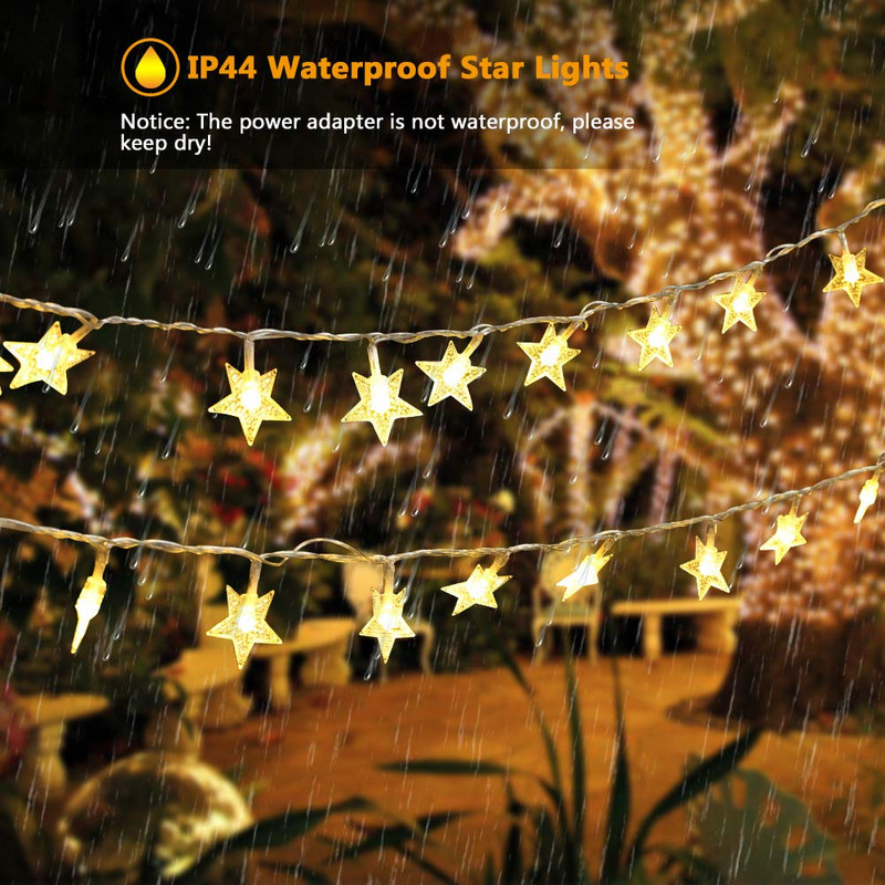 5 M 50 LED vītnes galds, svētku zvaigžņu stīgas, pasaku gaismas, piekārti rotājumi, Ziemassvētku eglīšu rotājumi mājas ballītei Noels Navidads