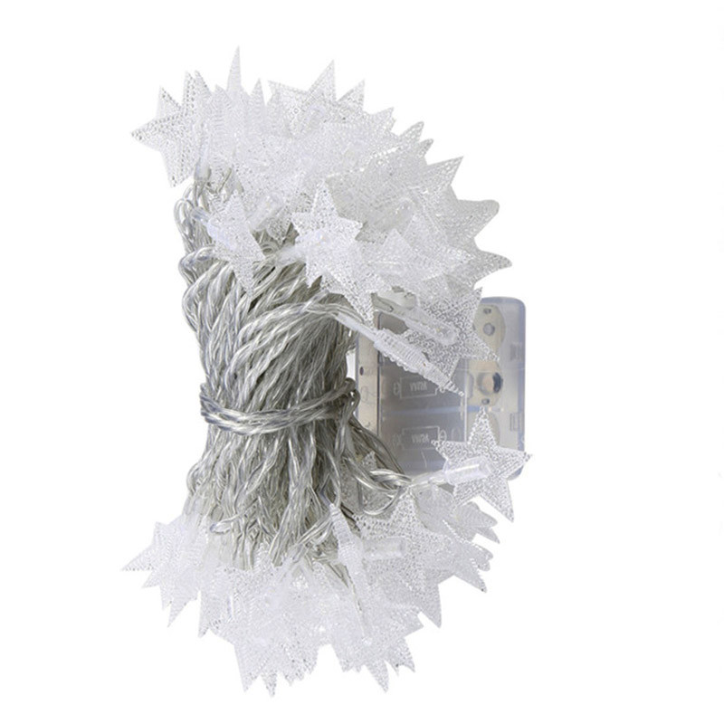 5 M 50 LED vītnes galds, svētku zvaigžņu stīgas, pasaku gaismas, piekārti rotājumi, Ziemassvētku eglīšu rotājumi mājas ballītei Noels Navidads