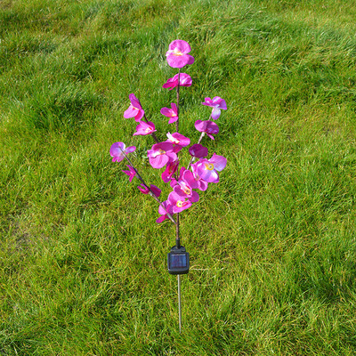 RGB Phalaenopsis ziedu āra saules apgaismojums dārzam un dārzeņu plāksterim ūdensizturīgs zāliena lampas ielu Ziemassvētku rotājumi