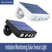 Napelemes lámpák kültéri vízálló kerti fali lámpa vidéki kültéri vészvilágítás utánzat figyelő utcai lámpák