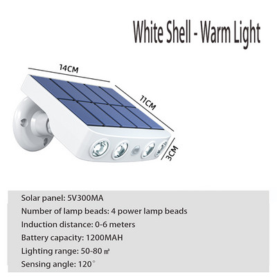 Napelemes lámpák kültéri vízálló kerti fali lámpa vidéki kültéri vészvilágítás utánzat figyelő utcai lámpák