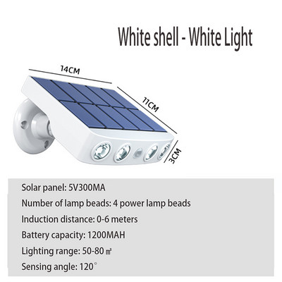 Napelemes lámpák kültéri vízálló kerti fali lámpa vidéki kültéri vészvilágítás utánzat figyelő utcai lámpák