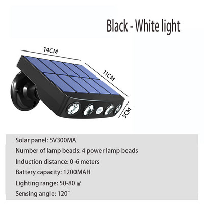 Napelemes lámpák kültéri vízálló kerti fali lámpa vidéki kültéri vészvilágítás utánzat figyelő utcai lámpák