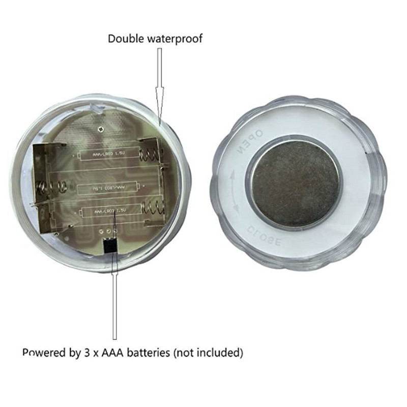 Led távirányítós RGB merülőfény elemmel működő víz alatti éjszakai lámpa kültéri váza akvárium parti dekorációhoz
