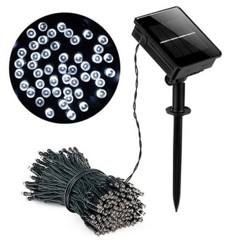 100/ 200 LED Solar Power String Fairy Lights Αδιάβροχο υπαίθριο κήπο Garland Solar Lamp Χριστουγεννιάτικο Φεστιβάλ Διακόσμηση φωτιστικών διακοπών