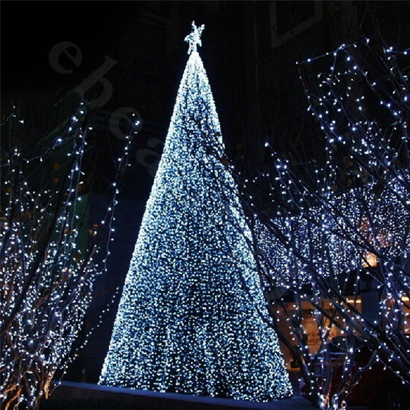 100/200 LED-es napelemes áramforrás tündérfények vízálló kültéri kerti koszorú napelemes lámpa karácsonyi fesztivál ünnepi fénydekoráció