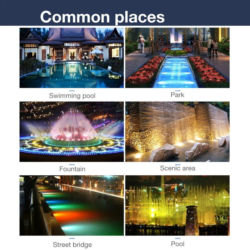 LED zemūdens gaisma RGB ūdensnecaurlaidīga pretkorozijas prožektora lampa strūklakas akvārija peldbaseinam 12V
