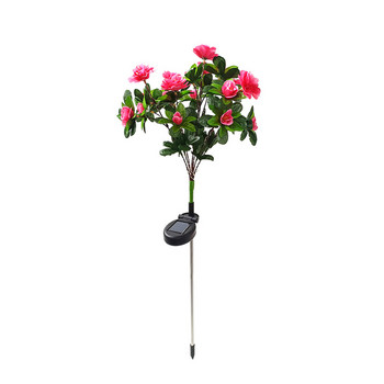 LED Solar Azalea Flowers Φωτιστικό κήπου Ορχιδέα Τριαντάφυλλο Φωτιστικό Αυλή μονοπάτι γκαζόν Φωτάκια γάμου διακοπών Διακοσμητικό φως σπιτιού