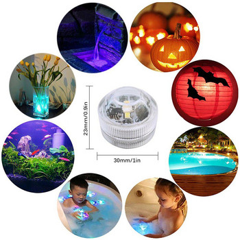 5/10 бр. Подводни LED светлини, потопяеми RGB водоустойчиви светлини, захранвани с батерии, осветление за плувен басейн с батерия за ваза, езерце