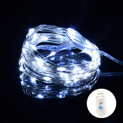 100LED svjetiljke s daljinskim upravljačem Vodootporne USB vrtne vilinske svjetiljke Žice Božićne svatove Osvjetljenje kućnih ukrasa