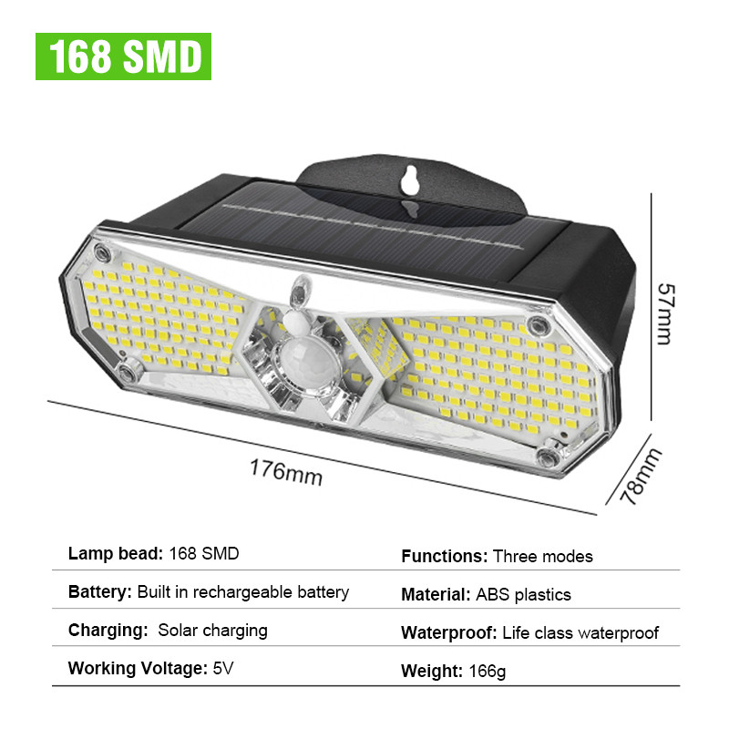 LED saules sienas lampa cilvēka ķermeņa sensora gaismas saules spuldze ūdensizturīga āra gaismas cilvēka sensora dārza ielas apgaismojuma pagalma apgaismojums