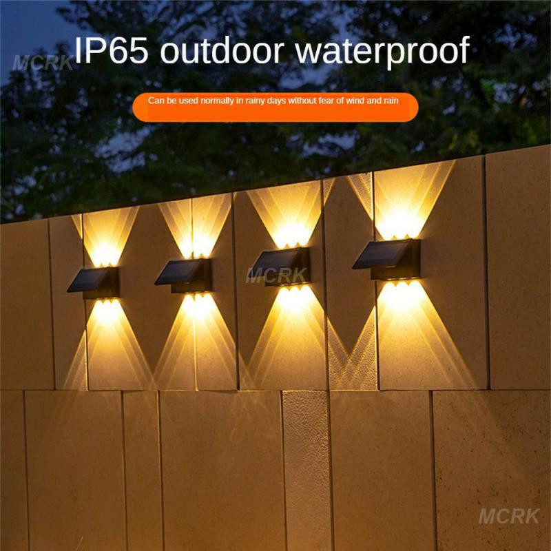 NOVO Solarne zidne svjetiljke Vanjska vodootporna ulična dekoracija Zidna rasvjeta LED solarna dvosmjerna svjetiljka za trijem Vila Patio Garden