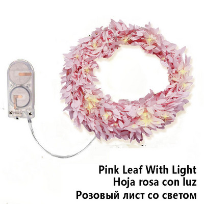 2M/3M/5M/10M stīgu gaiši zaļu lapu vītnes pasaku gaismas LED elastīgas vara mākslīgās lapu vīnogulāju gaismas Ziemassvētku kāzām